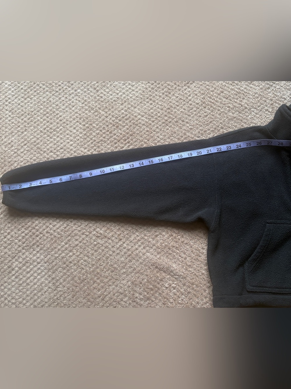 Aritzia Tna Black Polar Fleece Cropped 1/4 Zip Pullover XXS - Picture 9 of 16